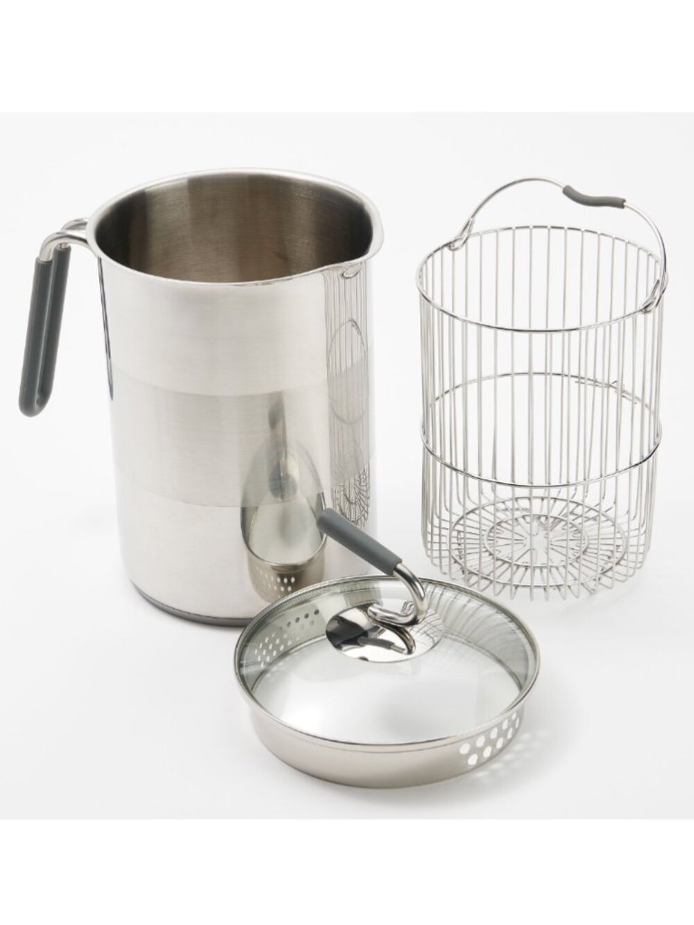 Kuhn Rikon 11-Cup Stainless Steel 4th Burner Pot NEW QVC K54454 GREY